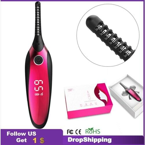 Mini Electric Heated Eyelash Curler Cosmetics Tools Make-up for Women Eyelash Tweezers Fast Heating Natural Eyelashes Curling