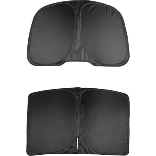 2PCS Sunshade Custom For Tesla Model Y 2021 Car Windshield Side Window Privacy Blind Shading Net, Front & Rear
