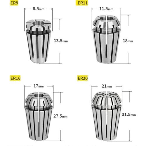 High Quality CNC Engraving&Milling Lathe Machine Collet ER8 ER11 ER16 ER20 ER25 ER32 ER40