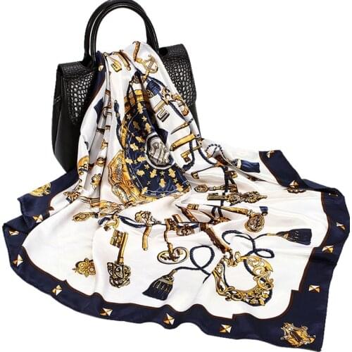 90*90cm silk scarf women 20pcs