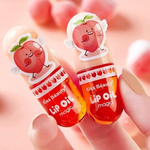 1pcs Moisturizing Color Changing Liquid Lipsticks Lasting Transparent Peach Lip Oil Hydrating Natural Lipgloss Makeup Cosmetics