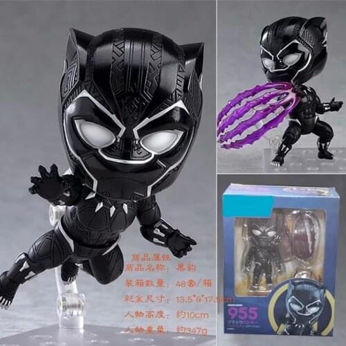 10cm Black Panther q version collectors action figure toys Christmas gift with box