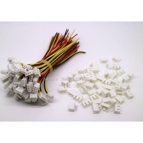 100 SETS JST XH 2.5 3 Pin Battery Connector Plug Female & Male with 100MM Wire