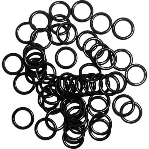 100pcs Metal Bra Lingerie Strap Sewing Clip Hook O Rings Slider Black 10mm