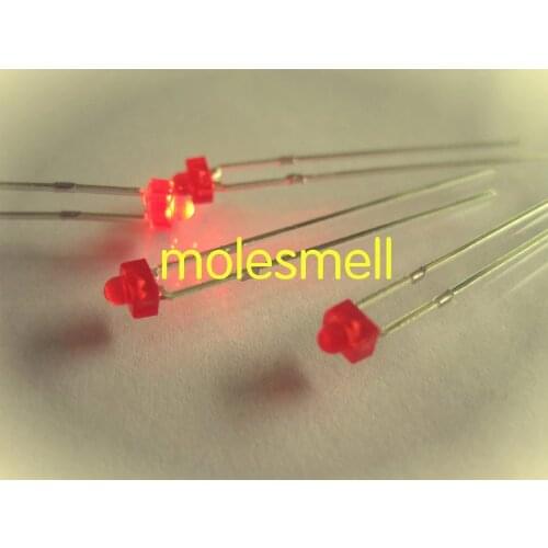 15000pcs 1.8mm Red Diffused LED Lamps 1.8mm red lens led New 1.8mm mini led light