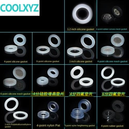 4 points silicone gasket PTFE corrugated pipe inlet hose 6 points 1 inch rubber valve with filter gasket 10Pcs
