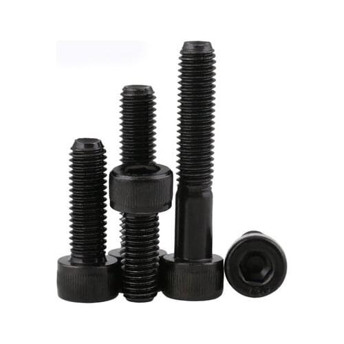 5pcs 3/16-32 allen screws inner hexagon screw circle column head cup bolts knurled bolt system 12.9 class high strength black