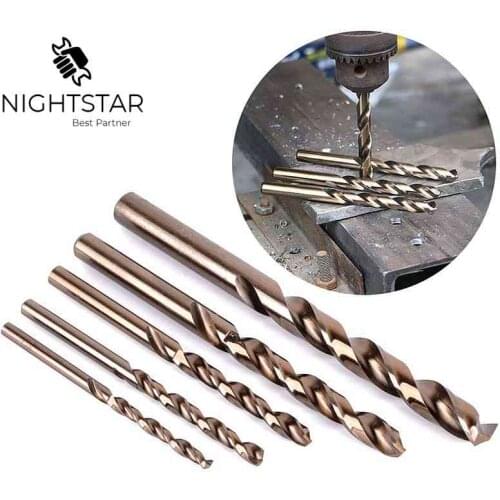 5pcs Drill Bit HSS CO M35 Cobalt Twist Drill Bits Hole Saw for Metal Steel 4mm 5mm 6mm 8mm 10mm Herramientas Para Carpinteria