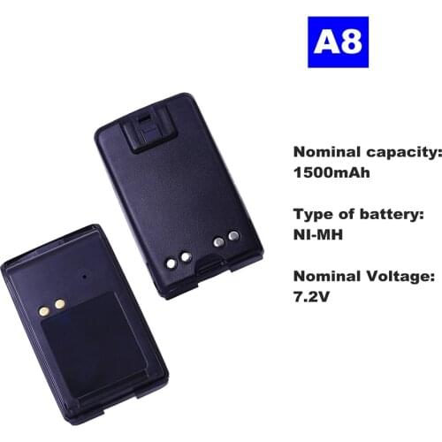 7.2V 1500mAh NI-MH Radio Battery A8 For Motorola Walkie Talkie A8 Two Way Radio