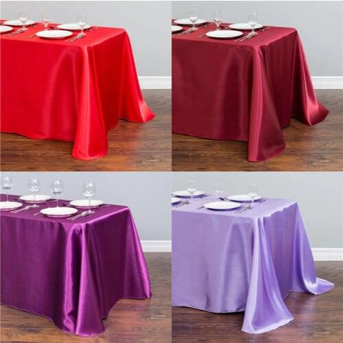 AFULX Satin Tablecloths On The Table