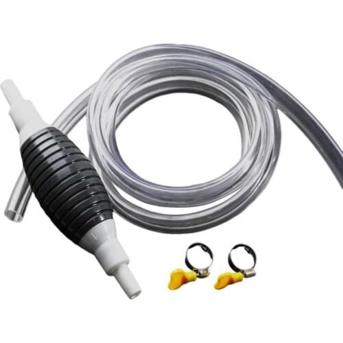 Car Deflector Suction Pipe Gasoline Absorber Oil Transfer Liquid Manual Pump Syphon Fuel Saver