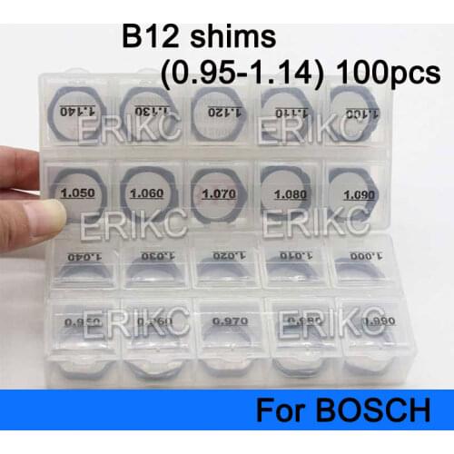 B12 Shims Set Size 0.95-1.04 Common Rail Injector Adjustment Shims B12 1.05-1.14mm Injection Gasket Washers for BOSCH