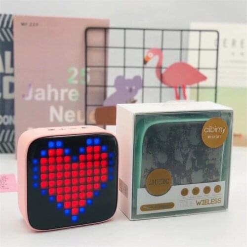 RGB LED Lighting Bluetooth Speaker Wireless Audio Creativity Sound Box Speakers Support BT 5.0 USB TF Card TWS Art Creation Gift