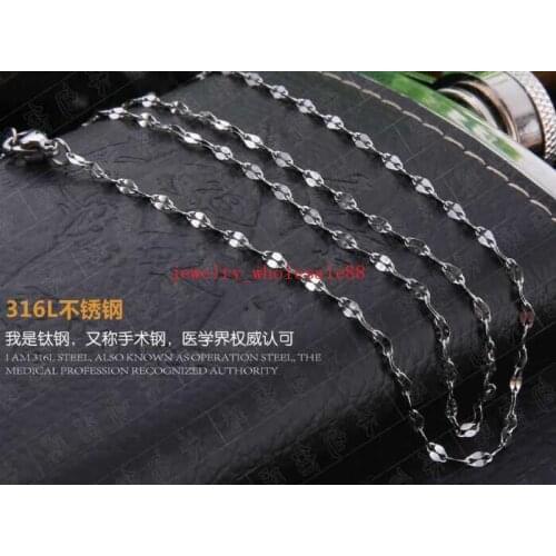 10pcs lot of New Stainless Steel 2.5mm lovely butterfly lips Link Chain Necklace for women or fit pendant 18-28