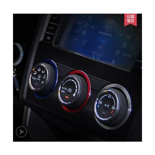 Case for 2013 2014 2015 Subaru Forester XV legacy Outback Luminum alloy air AC knobs car covers Switch knobs decoration