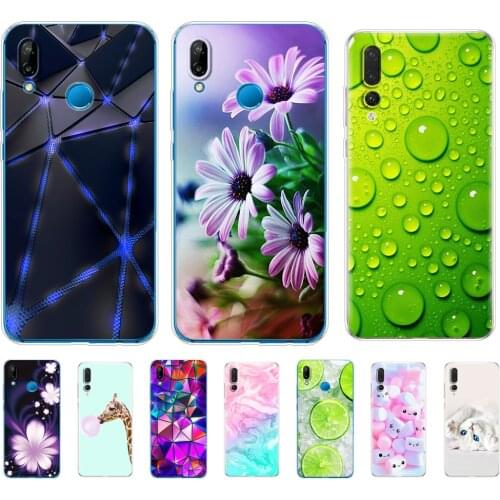 For Huawei P20 Lite P20 Pro mobile phone silicone case HUAWEI P20 Lite back cover protective cover flower cat unicorn girl