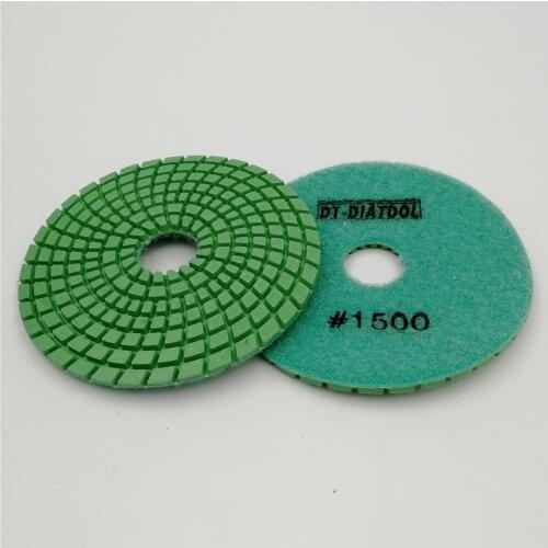 DT-DIATOOL 10units 4" Durable Resin Disc Polishing Pads 1500# Sanding Discs Terrazzo smoothing Diameter 100mm Grinding Discs