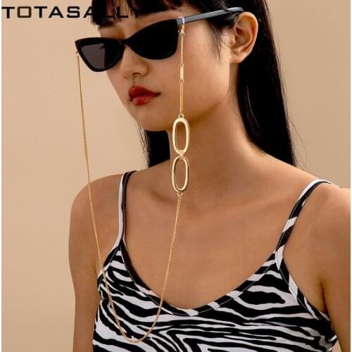 F.J4Z 2021 Trend Womens Glasses Chains Fashion Punk Oval Geo Charm Eyewear Lanyard Holder Hot Lady Mask Straps Gifts Jewelry