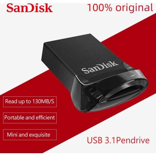 SanDisk original Ultra USB Flash Drive Super Mini Pen Drive 256GB 128GB 64GB 32GB USB3.1 Memory stick Up To 130MB/s memory stick