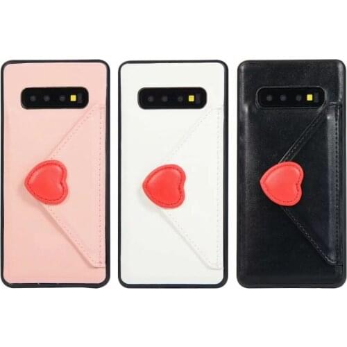 Love Heart Clasp Card Bag Purse Handbag Leather Case Cover For Iphone XS Max XR X 8 7 6 Plus Samsung Galaxy Note 9 S10 Plus S10E