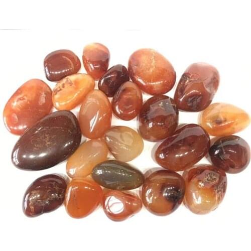 Red AgateTumbled Stones Natural Polished Hand Carved Gemstone For Decoration