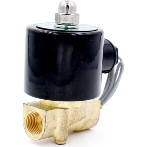 Brass Electric Solenoid Valve 3/8" PT Water Air Fuels 2/2 way N/C Valve DC 12V