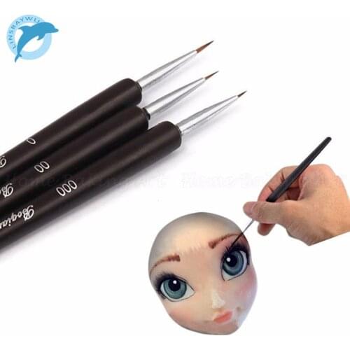 LINSBAYWU face mold Cake Decorating Brush Set,3pcs/set Food Paint Icing Cupcake Sugarcraft Tools dessert pastry decoration