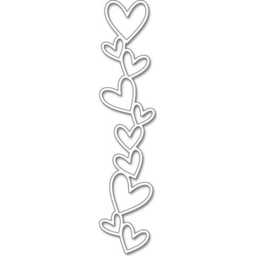 Long Love Shape Metal Cutting Die DIY for Scrapbooking Decoration Crafts