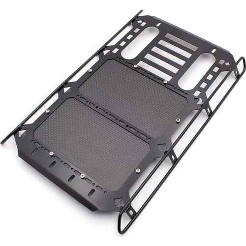 Metal Roof Rack with Carbon Fibre Panel 253x168mm Upgrades Parts Accessories for RC Crawler Car Traxxas TRX4 G500 W009