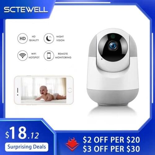 Mini Camera Wifi 1080P HD Cameras 360 Degree Rotation PTZ Auto Tracking Home Security Camera Night Vision Two Way Audio Wireless
