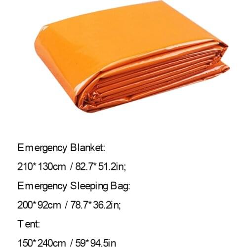 Reusable Emergency Sleeping Bag Survival Blanket Camping Tent Thermal Waterproof Outdoor Emergency Equipment 2020 New