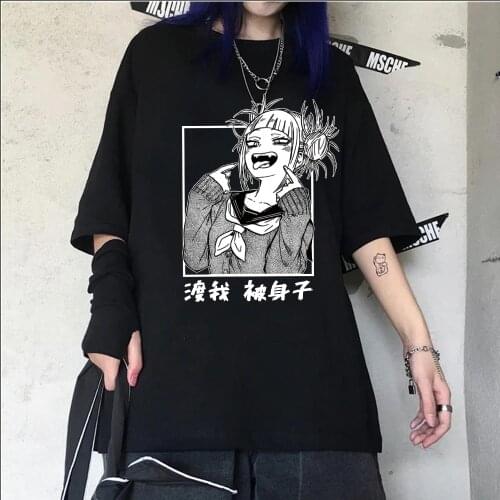 My Hero Academia Shirt Anime Himiko Toga Funny Graphic T-shirt Fashion Anime Women T Shirt