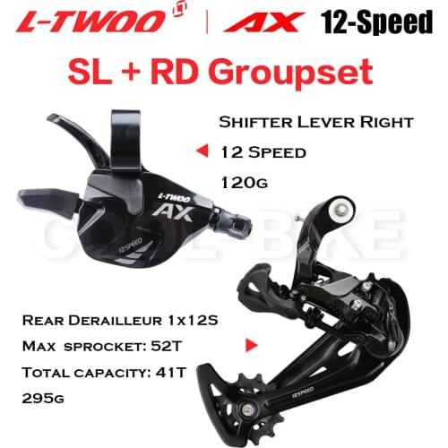 LTWOO AX 1x12 Speed Groupset Shift Lever and Rear Derailleur Long cage for MTB 52T 12v switch compatible SHIMANO sram
