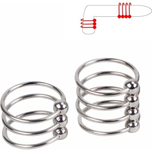 New stailnless steel metal strong erection penis lock sleeve cock Ring ball stretcher male delay ejaculation extender Sex Toy