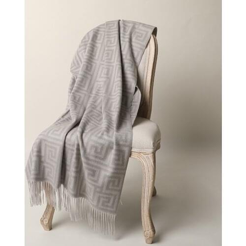 Pure Wool Blanket Luxury Noble Thicken Fleece Jacquard Nordic Simple Style Throw Blankets Designer Brand Sofa Bed Covers Blanket