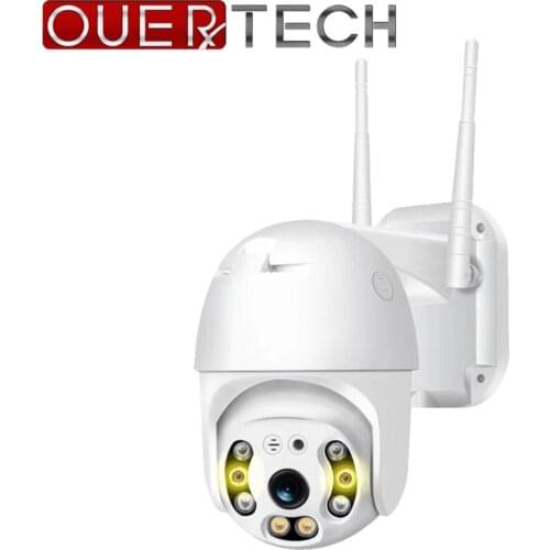 OUERTECH Outdoor Speed Dome Wifi Camera 1080P H.265 PTZ Wireless CCTV Camera Cloud-SD Slot ONVIF Home Surveillance IP Camera