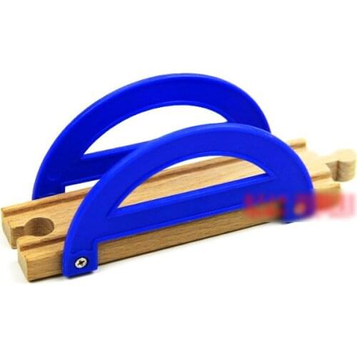 P045 Blue arch bridge is compatible with wooden he train track for wooden rail cars and electric car game scenario