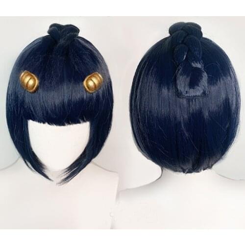 JoJos Bizarre Adventure Cosplay Wig Bruno Bucciarati Sticky Finger Short Wig 2018 Anime Synthetic Hair