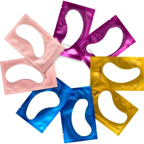 50PCS Wholesale Paper Patches for Eyelash Extensions Under Eye Gel Pads Supplies Grafted Eye Stickers Mask Eyepads Makeup Tools