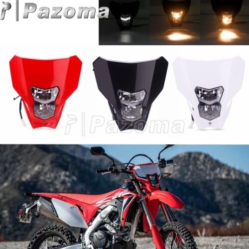 Dirt Bike Front LED Light Fairing E13 Emark Headlamp Head Lamps For Honda CRF450L CRF450XR 2019 2020 Enduro Motocross Headlight