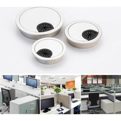 Plastic Desk Table Grommet Cable Cord Hole Cover for Home Office SUB Sale