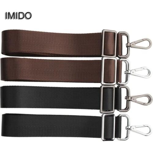 IMIDO Men wide replacement straps canvas shoulder belt bag handles handbags accessories parts for bags correas Black Grey STP066