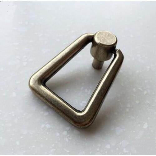 Rustico Retro furniture knobs bronze drawer cabinet pulls antique brass dresser door handle vintage shaky drop rings knobs pulls