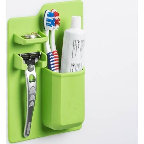 Silicone Toothbrush Holder, Cosmetic-Waterproof Toothbrush Holder/Shaver Holder, Used in Toilets/bathrooms. No Punching Design