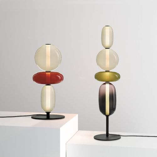 Modern Simple Designer Rainbow Desk Lamp Living Room Showroom Window Villa Colored Spherical Glass Chandelier