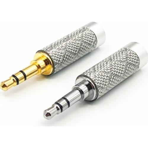 3.5mm stereo plug Pure copper rhodium/gold plated 2pcs