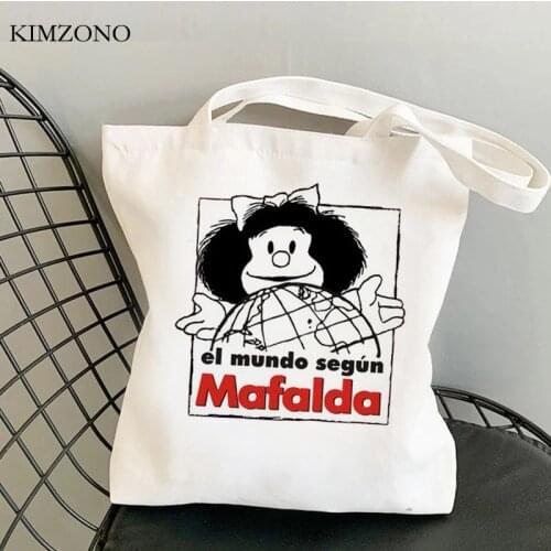 Mafalda shopping bag handbag bolso shopper bolsa bolsas de tela tote bag reusable foldable bolsa compra grab