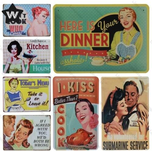 Vintage Metal Sign Pin Up Girl Metal Plaque Tin Poster Sexy Lady Wall Sticker Metal Tin Sign Retro Plate for Man Cave Club Decor