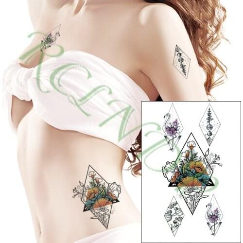 Waterproof Temporary Tattoo Sticker trangel flower bird tree planet hand tatto stickers flash tatoo fake tattoos for girl women
