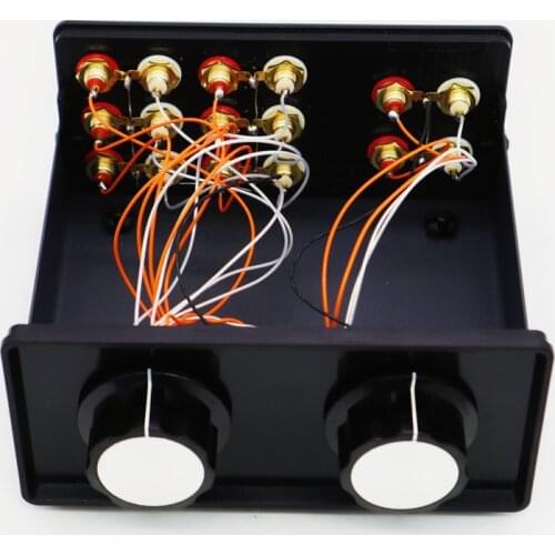 WY62 Passive Volume Controler preamplifier Stereo audio 6-IN-2-OUT RCA Signal Input Audio Splitter/Switcher